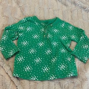 Old Navy floral green top 12-18 months